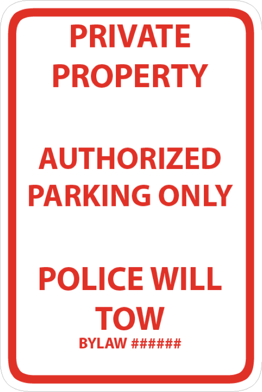 Parking and Regulation Signs 18x24